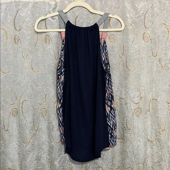 Xhilaration Geometric Tank Top - Navy and Pink - Picture 3 of 3